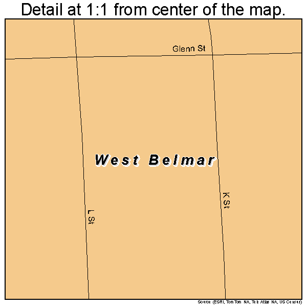 West Belmar, New Jersey road map detail