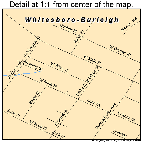 Whitesboro-Burleigh, New Jersey road map detail