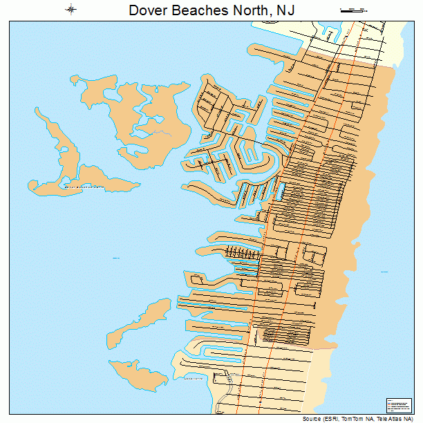 Dover Beaches North, NJ street map