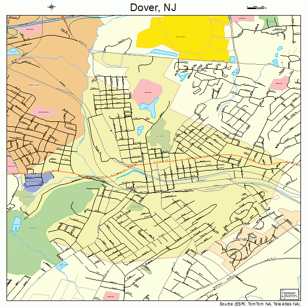 Dover, NJ street map