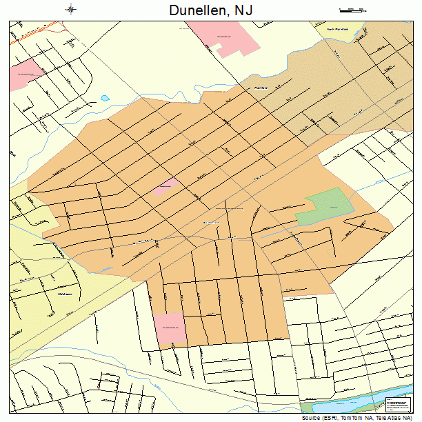 Dunellen, NJ street map