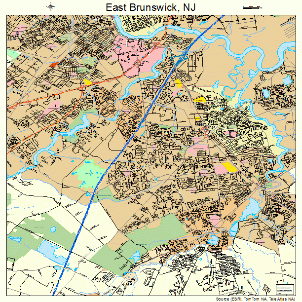 East Brunswick, NJ street map