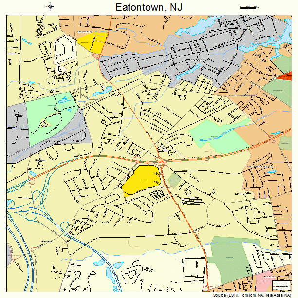 Eatontown, NJ street map