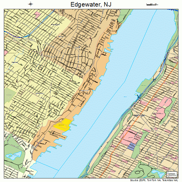 Edgewater, NJ street map