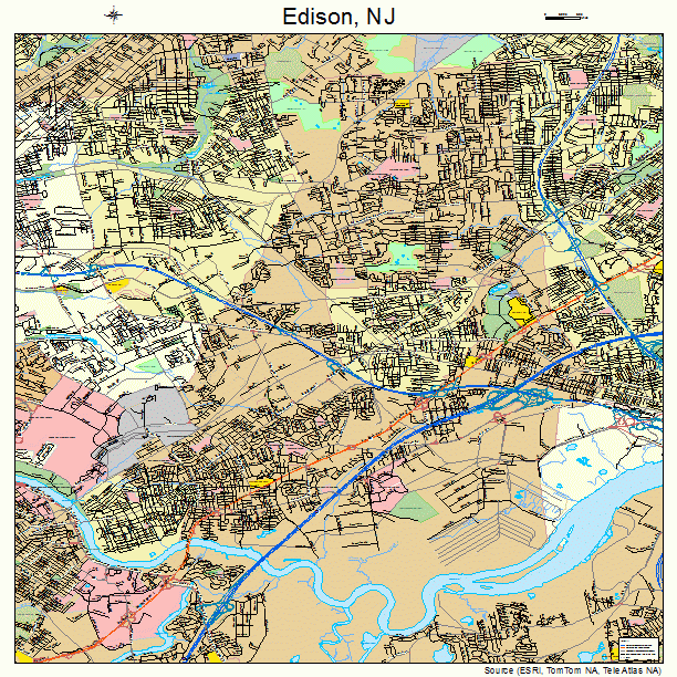 Edison, NJ street map