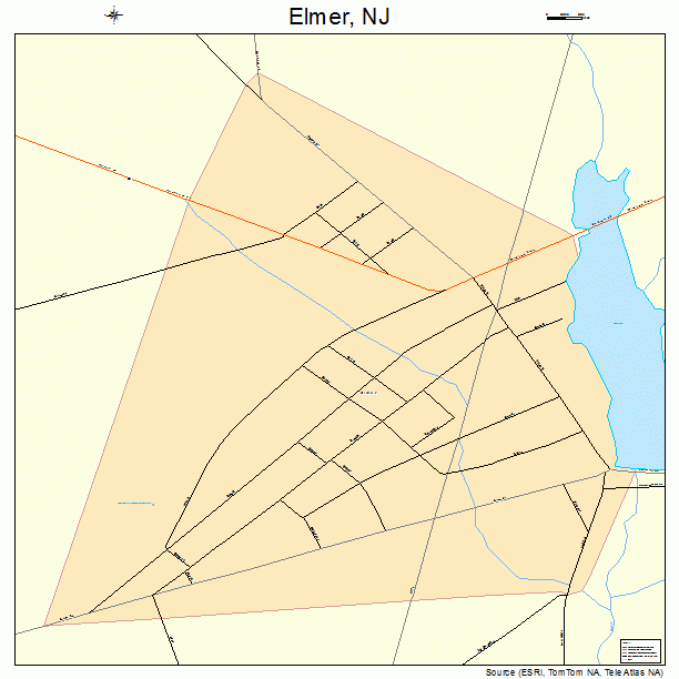 Elmer, NJ street map