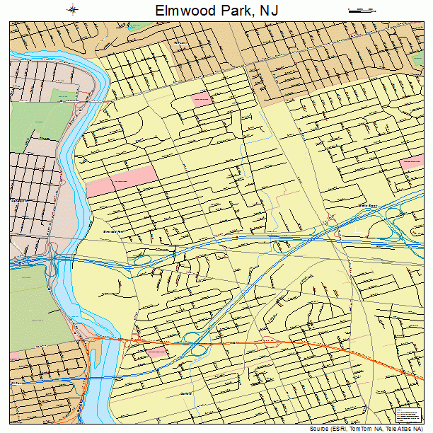 Elmwood Park, NJ street map