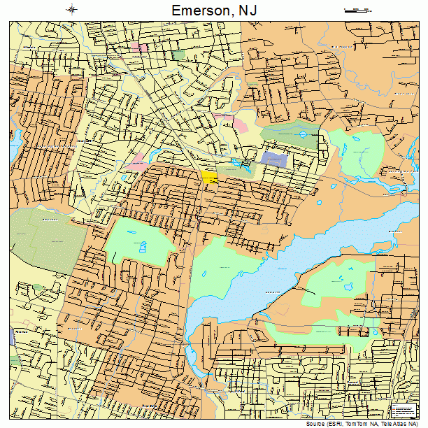 Emerson, NJ street map