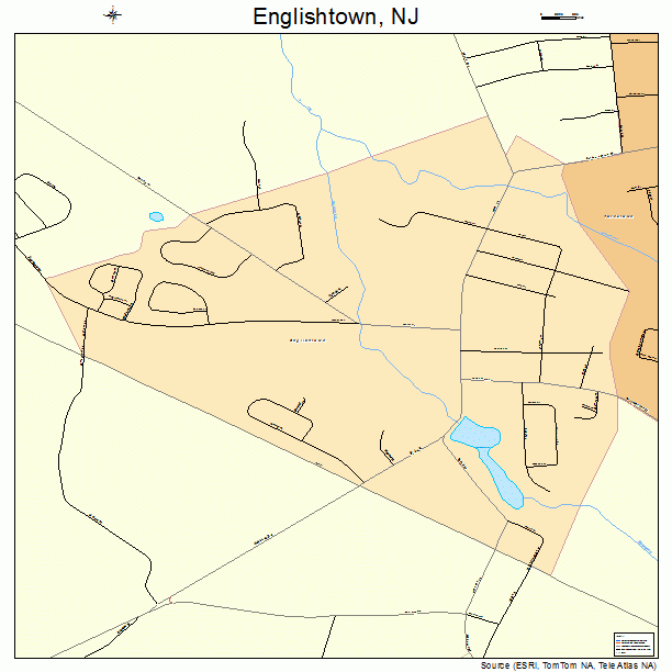 Englishtown, NJ street map