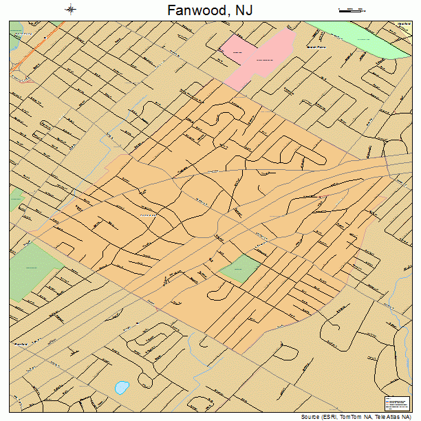 Fanwood, NJ street map