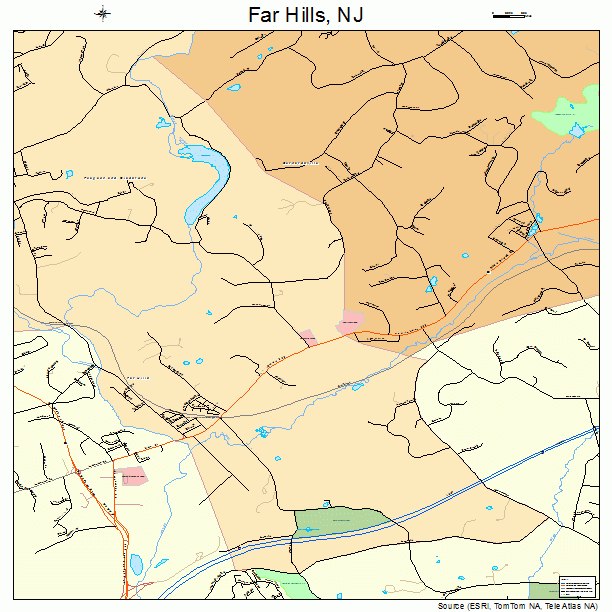 Far Hills, NJ street map