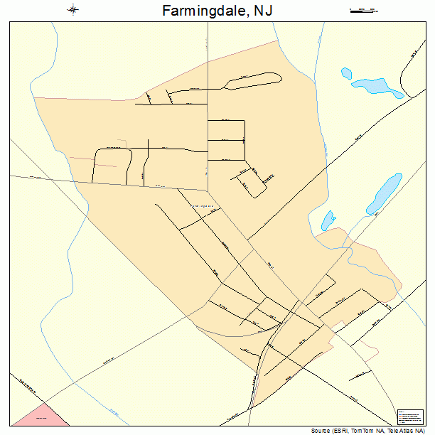 Farmingdale, NJ street map