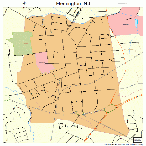 Flemington, NJ street map
