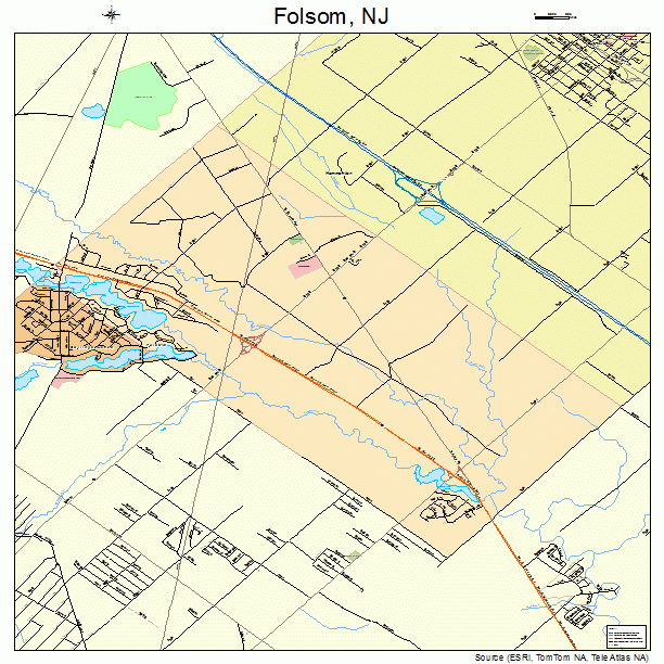 Folsom, NJ street map