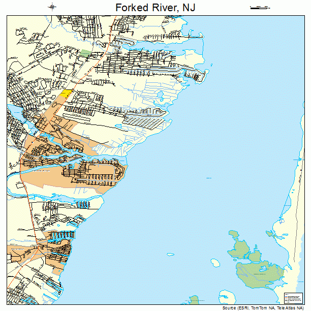 Forked River, NJ street map