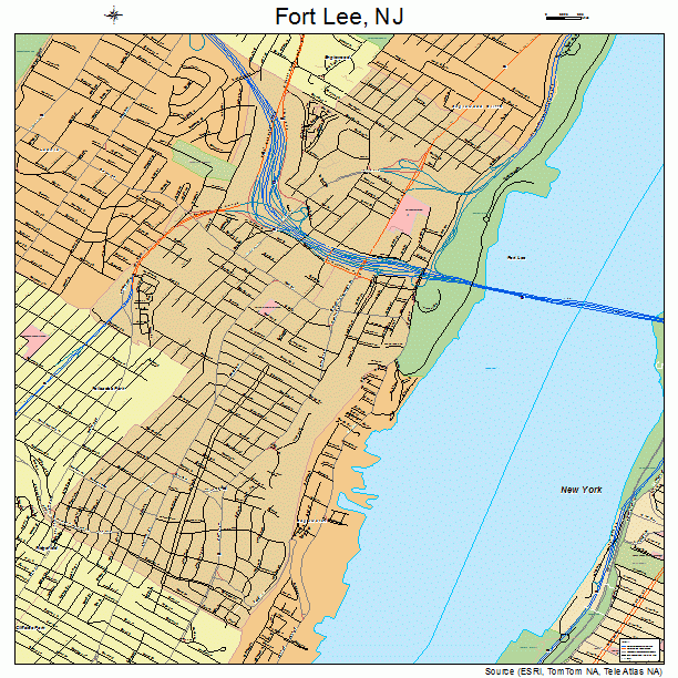 Fort Lee, NJ street map