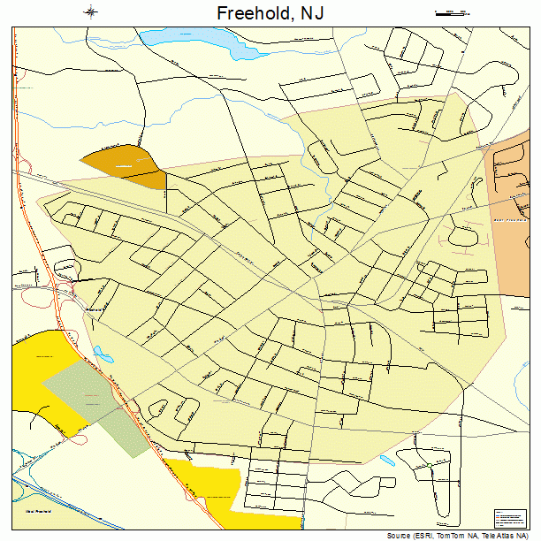 Freehold, NJ street map