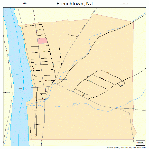 Frenchtown, NJ street map