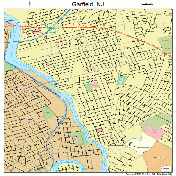 Garfield, NJ street map