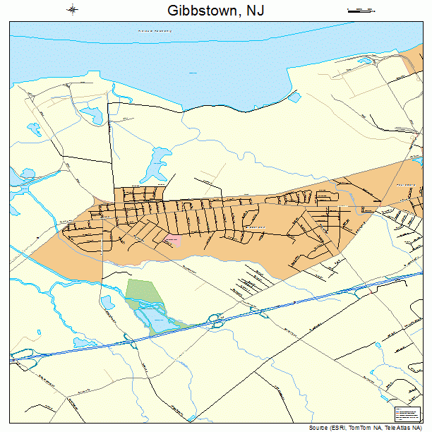 Gibbstown, NJ street map