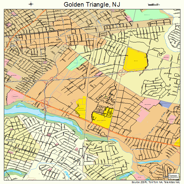 Golden Triangle, NJ street map