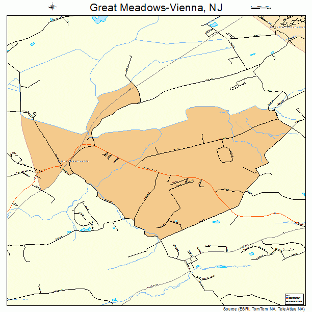 Great Meadows-Vienna, NJ street map