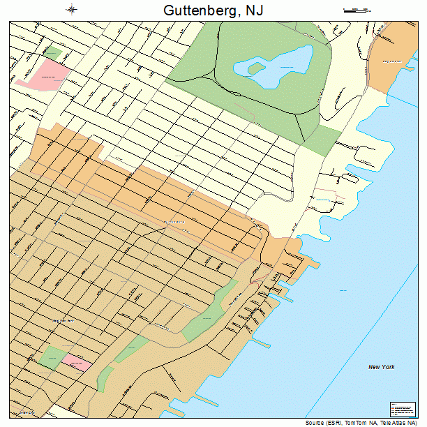 Guttenberg, NJ street map