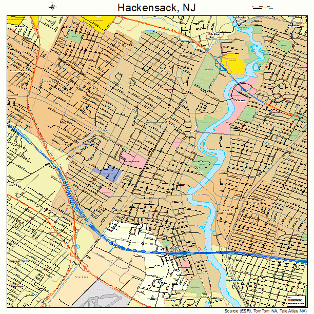 Hackensack, NJ street map