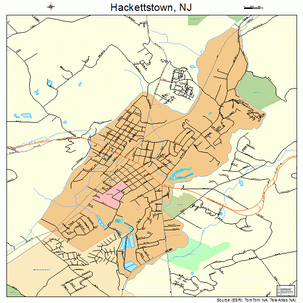 Hackettstown, NJ street map