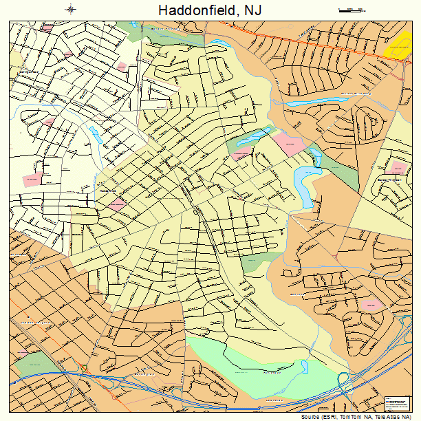 Haddonfield, NJ street map