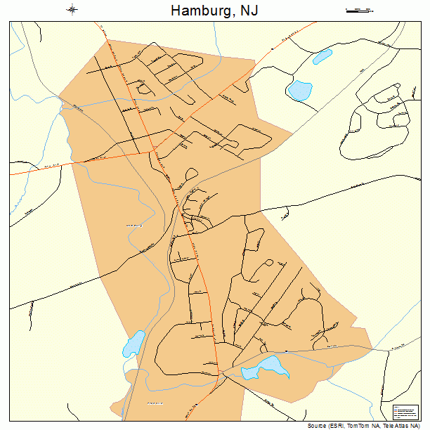 Hamburg, NJ street map