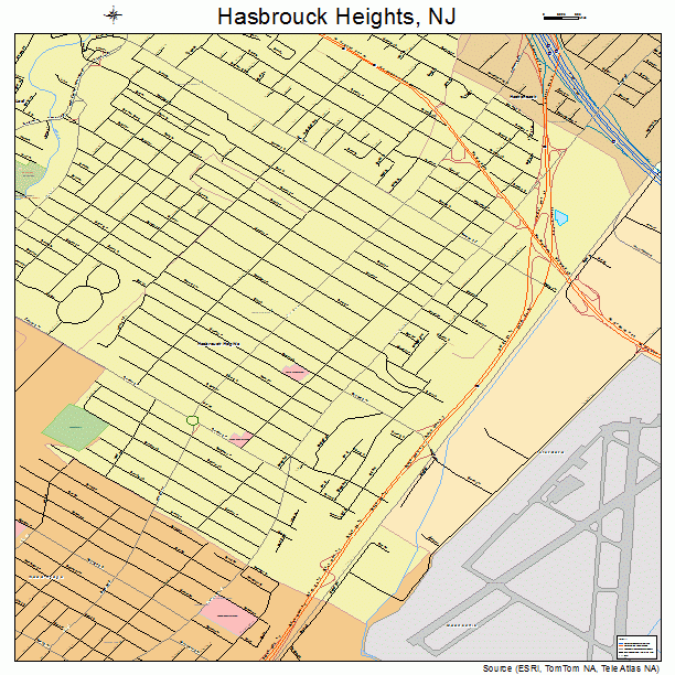 Hasbrouck Heights, NJ street map