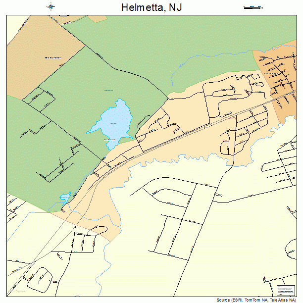 Helmetta, NJ street map