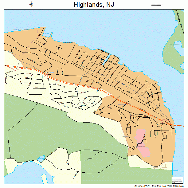 Highlands, NJ street map