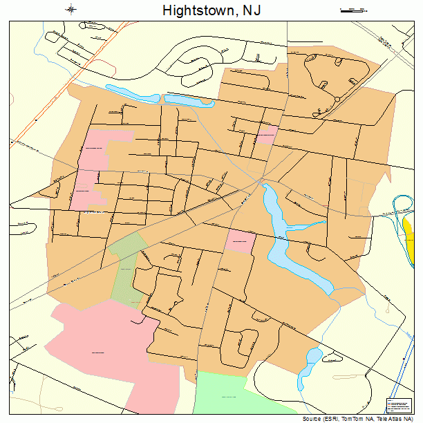 Hightstown, NJ street map