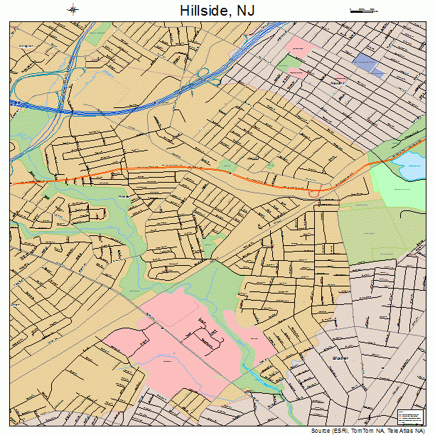 Hillside, NJ street map