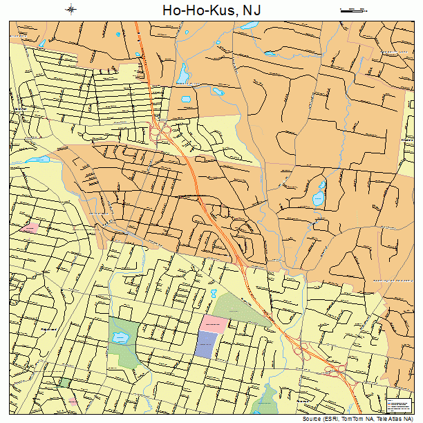 Ho-Ho-Kus, NJ street map