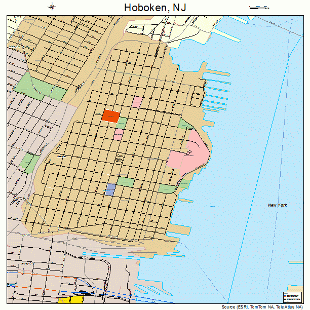 Hoboken New Jersey Street Map 3432250