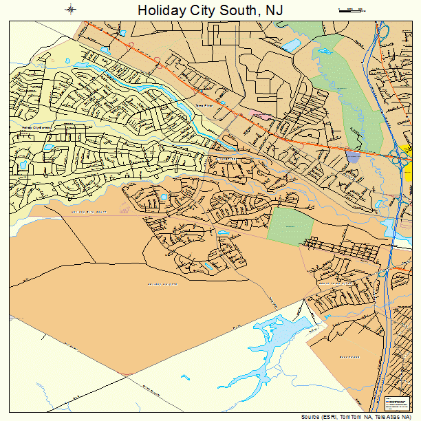 Holiday City South, NJ street map