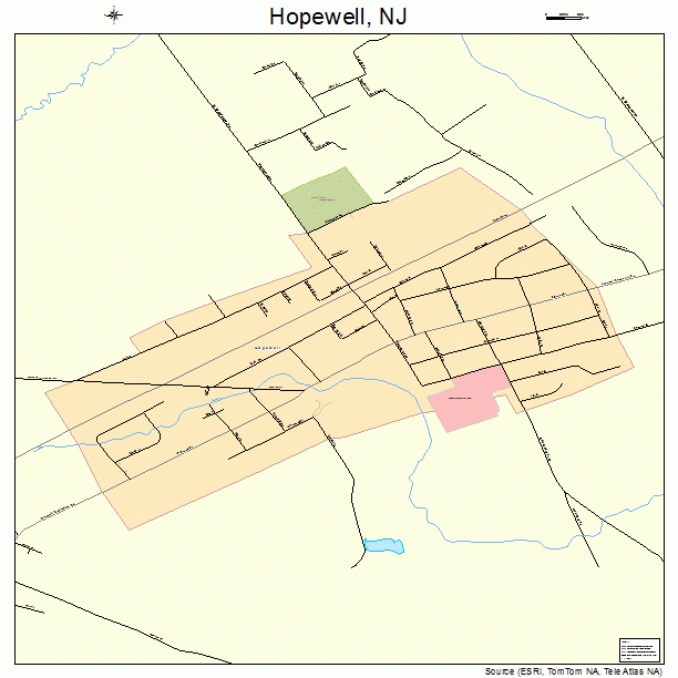 Hopewell, NJ street map