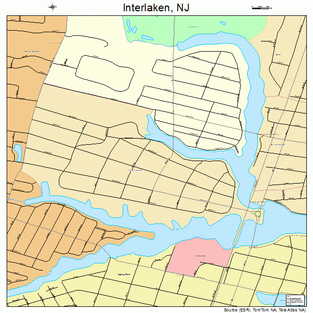 Interlaken, NJ street map