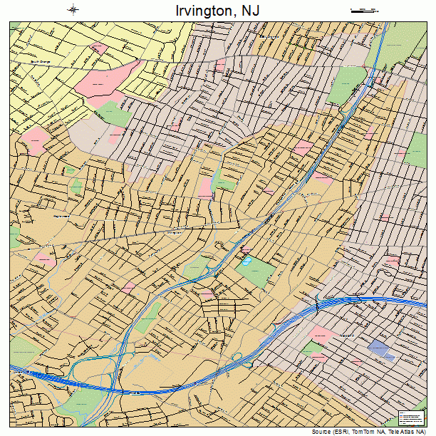 Irvington, NJ street map