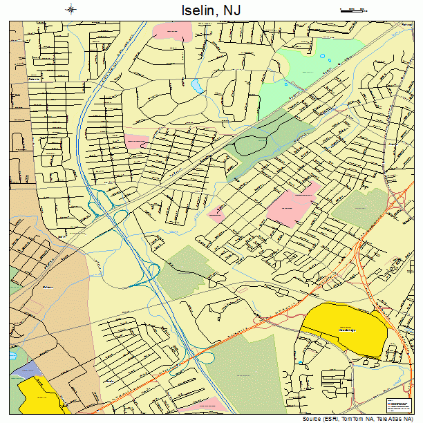 Iselin, NJ street map