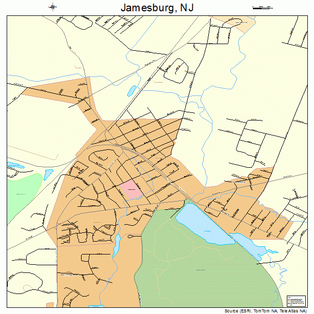 Jamesburg, NJ street map