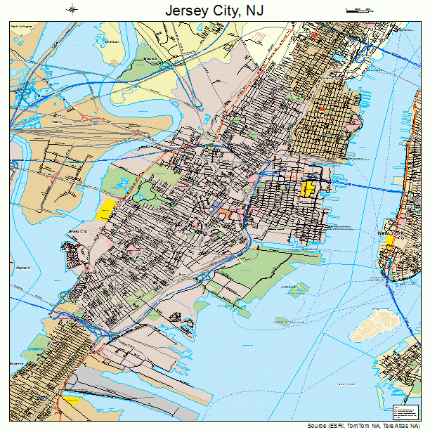 Jersey City, NJ street map