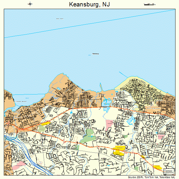 Keansburg, NJ street map