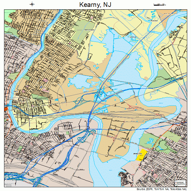 Kearny, NJ street map