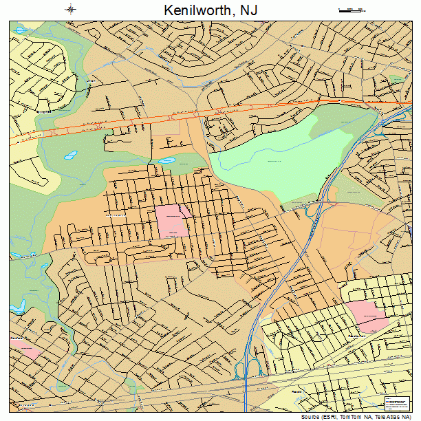 Kenilworth, NJ street map