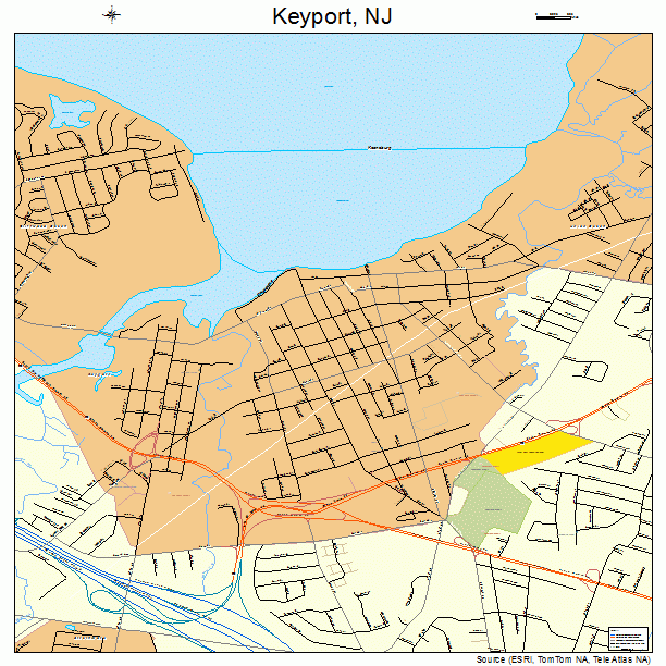 Keyport, NJ street map