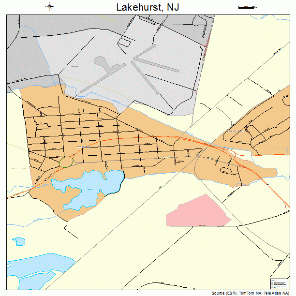 Lakehurst, NJ street map